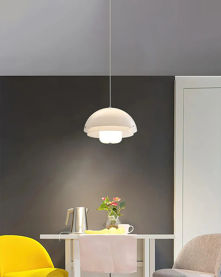 WOMO Milk Glass Dome Pendant Light-WM2786 - Image 7