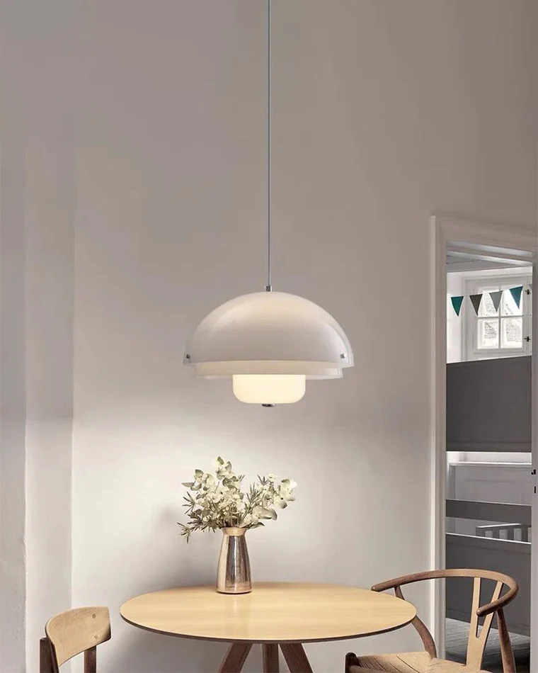 WOMO Milk Glass Dome Pendant Light-WM2786 - Image 8