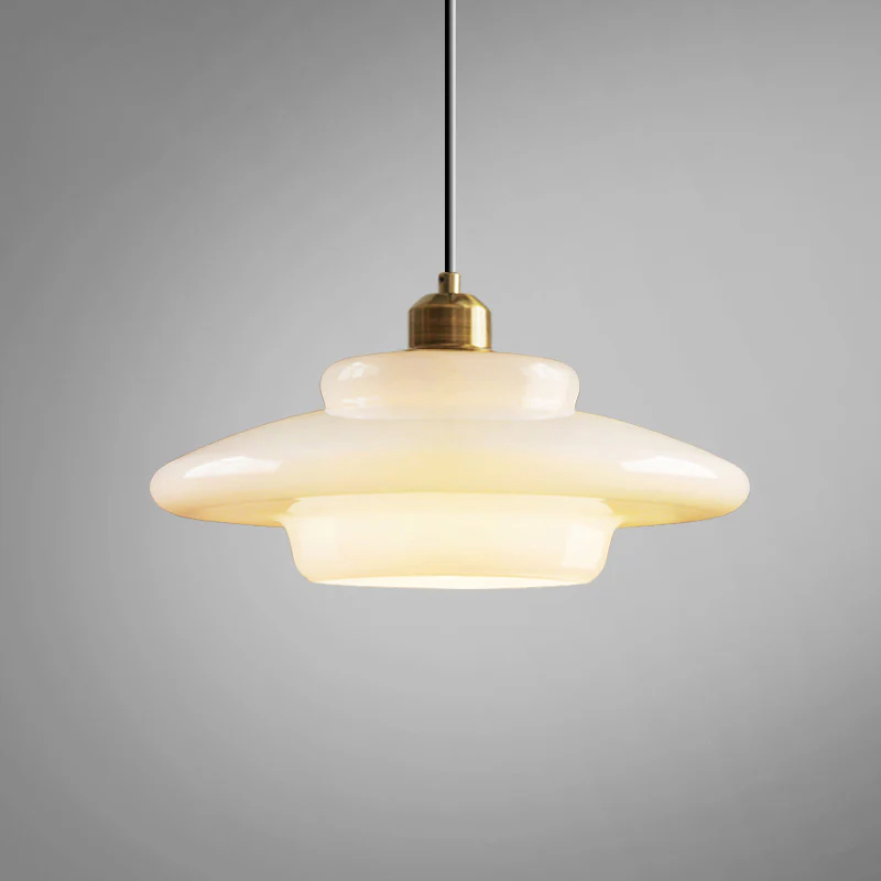 WOMO Milk Glass Dome Pendant Light-WM3009 - Image 14