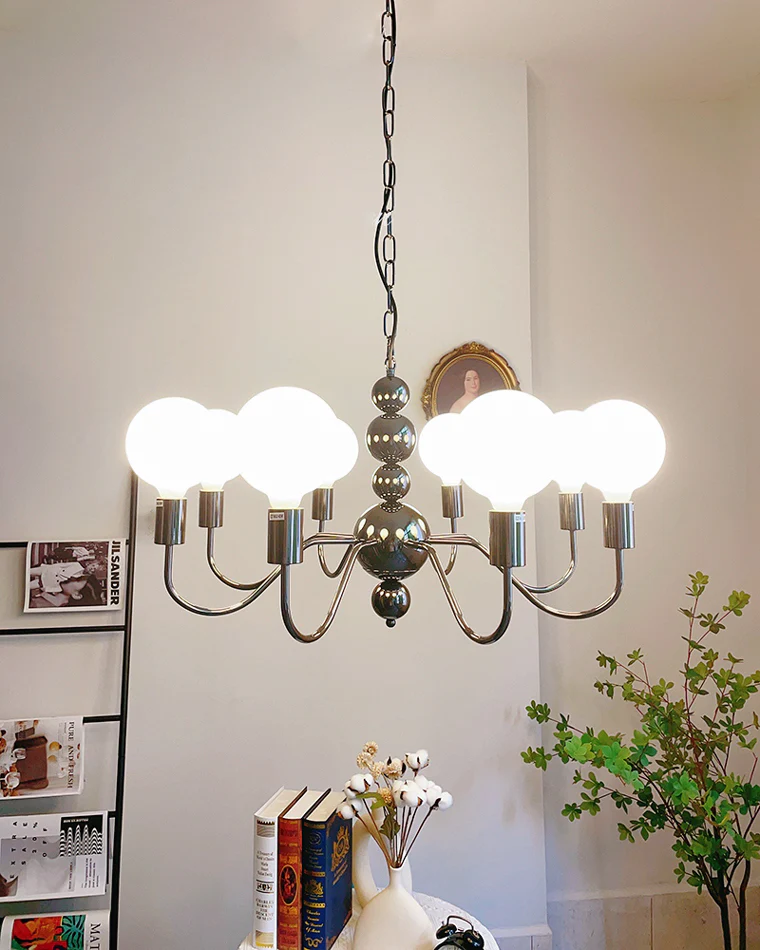 WOMO Glass Globe Black Arm Chandelier-WM2173 - Image 17