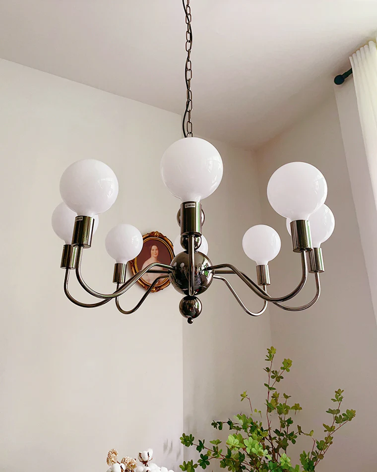WOMO Glass Globe Black Arm Chandelier-WM2173 - Image 18