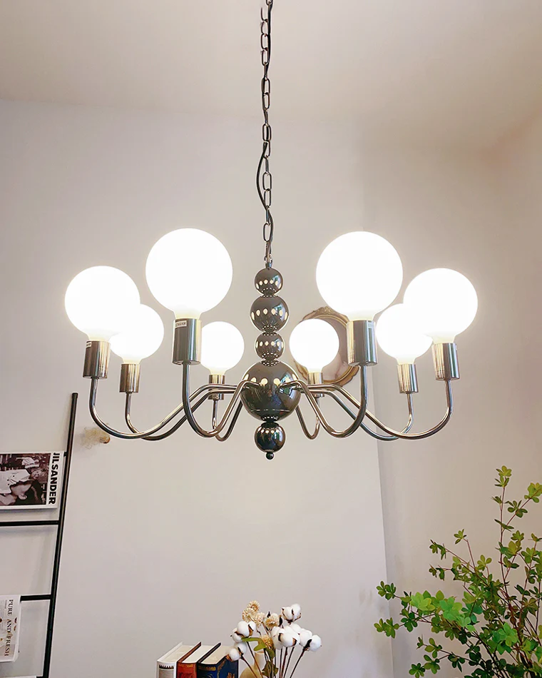 WOMO Glass Globe Black Arm Chandelier-WM2173 - Image 19