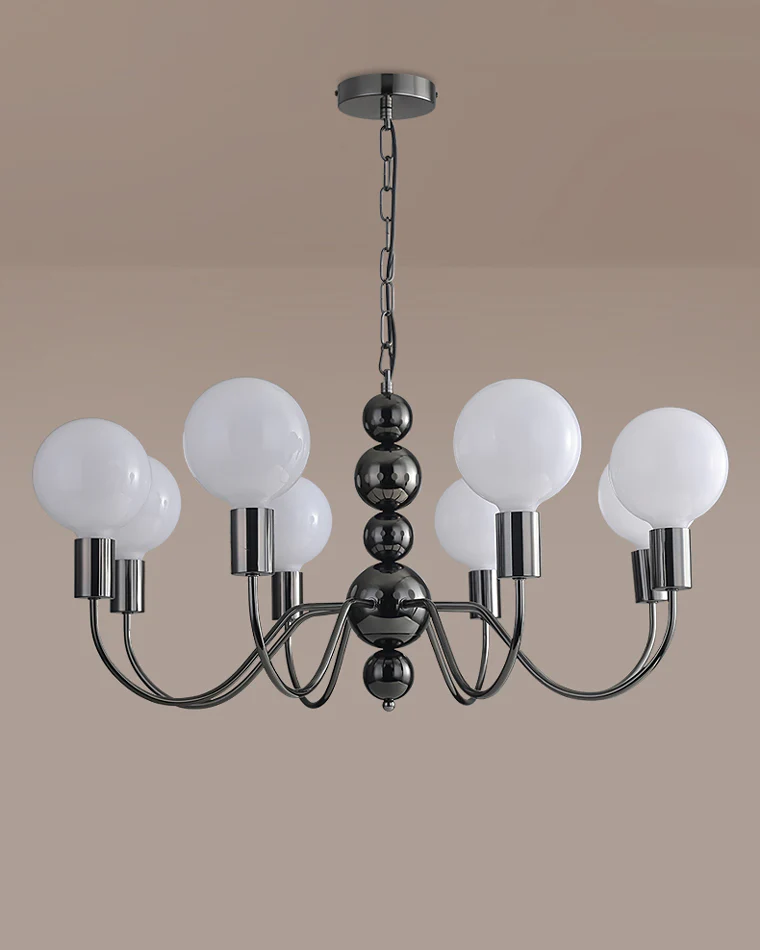 WOMO Glass Globe Black Arm Chandelier-WM2173 - Image 32