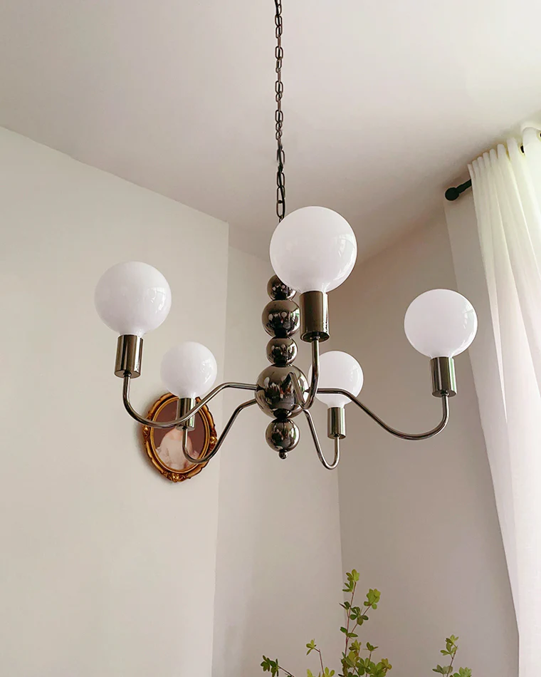 WOMO Glass Globe Black Arm Chandelier-WM2173 - Image 33