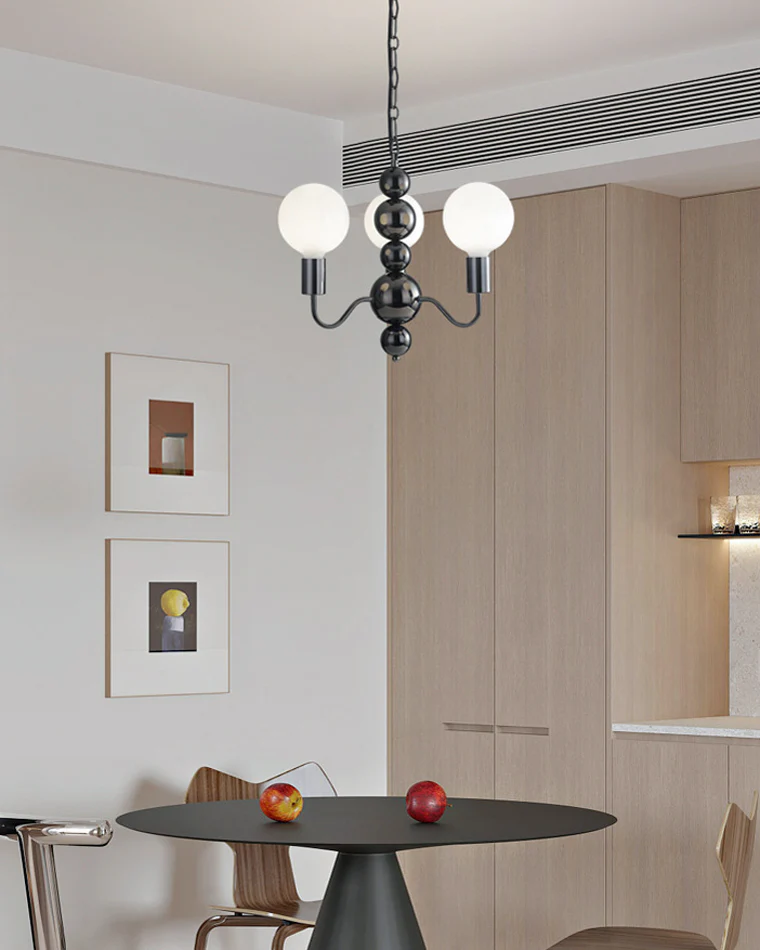 WOMO Glass Globe Black Arm Chandelier-WM2173 - Image 38