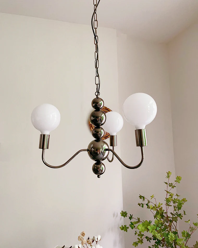 WOMO Glass Globe Black Arm Chandelier-WM2173 - Image 39