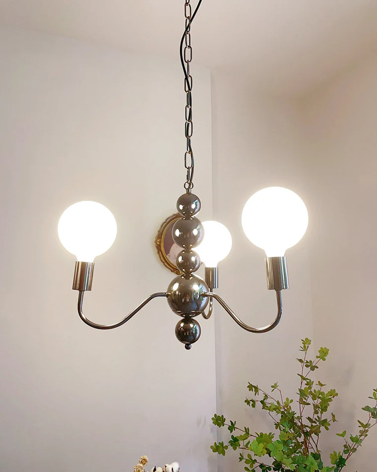 WOMO Glass Globe Black Arm Chandelier-WM2173 - Image 40