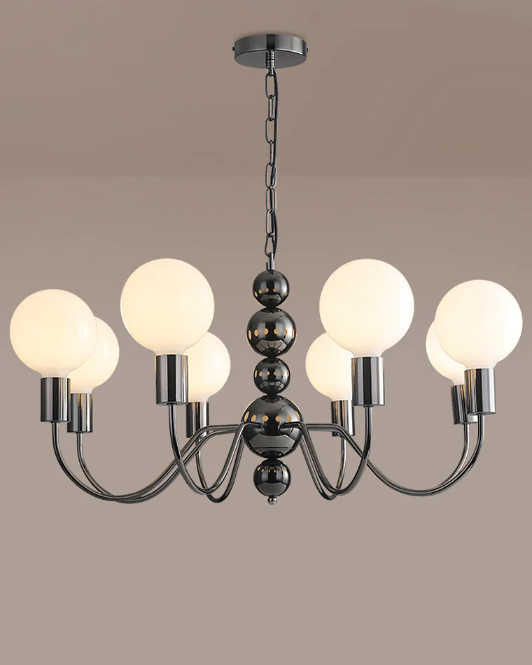 WOMO Glass Globe Black Arm Chandelier-WM2173 - Image 41