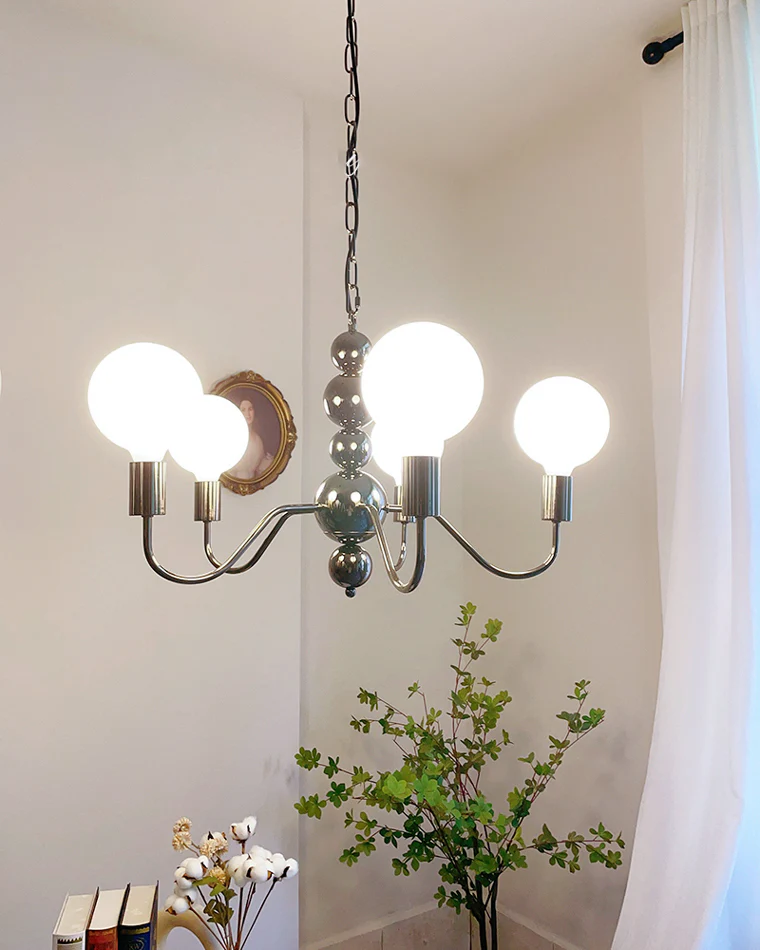 WOMO Glass Globe Black Arm Chandelier-WM2173 - Image 42
