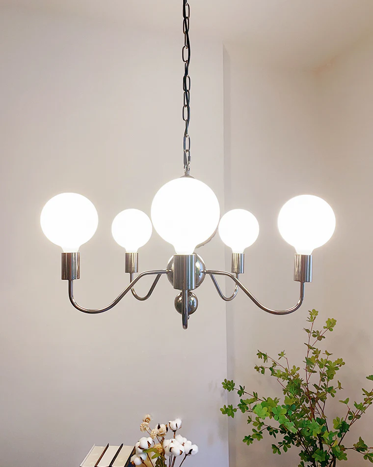 WOMO Glass Globe Black Arm Chandelier-WM2173 - Image 44