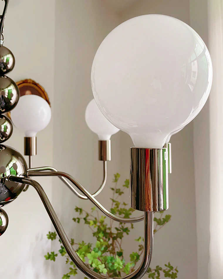 WOMO Glass Globe Black Arm Chandelier-WM2173 - Image 48
