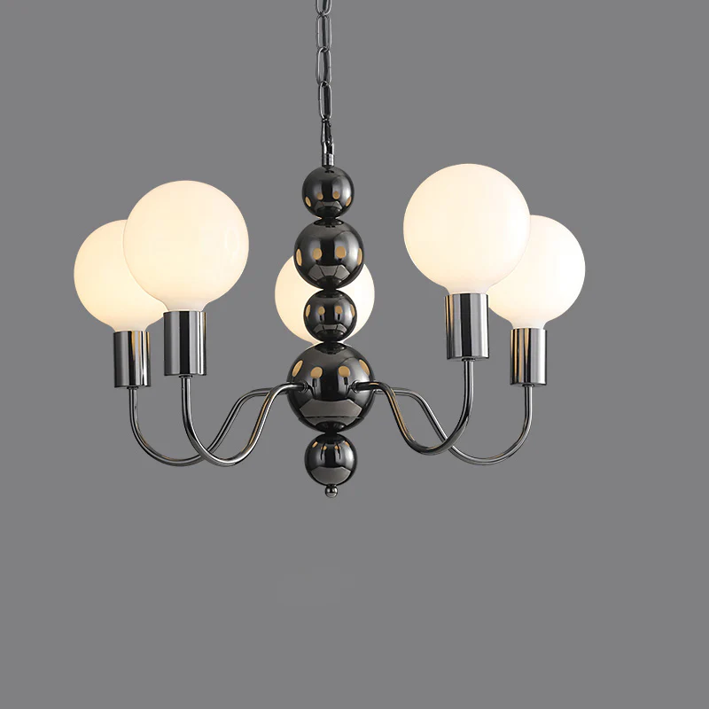 WOMO Glass Globe Black Arm Chandelier-WM2173 - Image 52