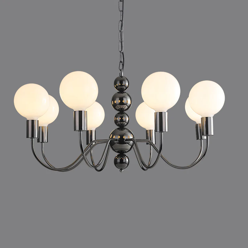WOMO Glass Globe Black Arm Chandelier-WM2173 - Image 54
