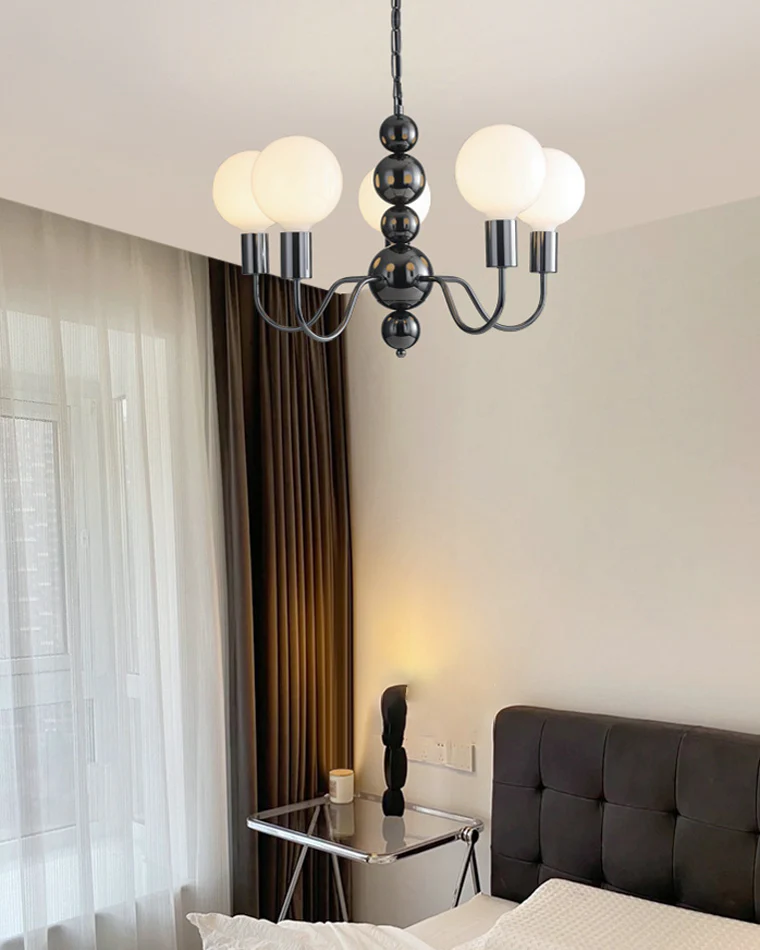 WOMO Glass Globe Black Arm Chandelier-WM2173 - Image 8