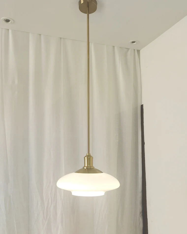 WOMO Milk Glass Flying Saucer Pendant Light-WM2748 - Image 13
