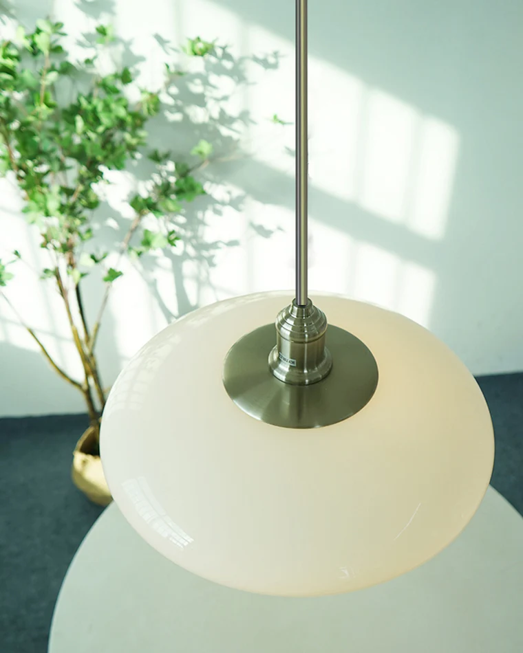 WOMO Milk Glass Flying Saucer Pendant Light-WM2748 - Image 15