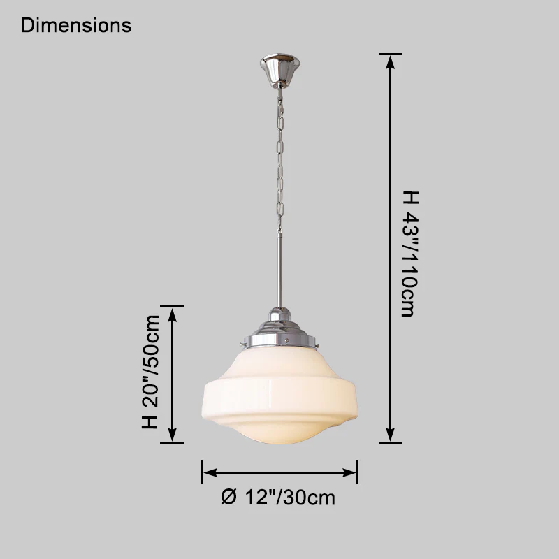 WOMO Milk Glass Pendant Light-WM2900 - Image 11