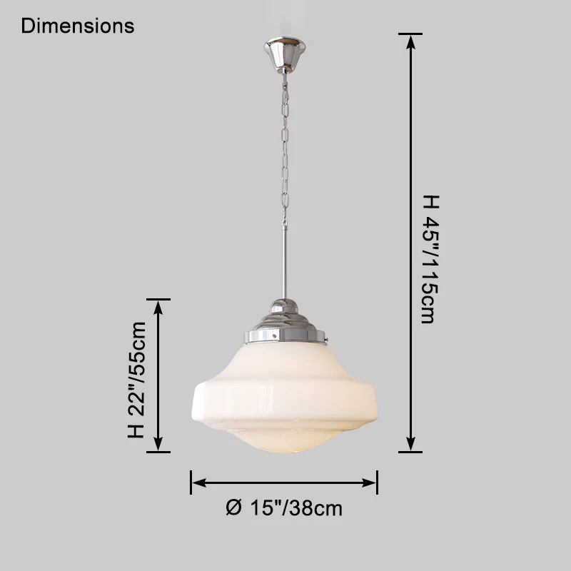 WOMO Milk Glass Pendant Light-WM2900 - Image 13