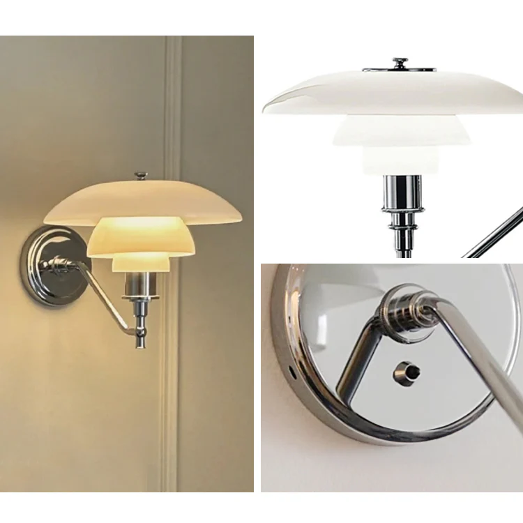 WOMO Milk Glass Mid Century Modern Wall Sconce-WM6122 - Image 13
