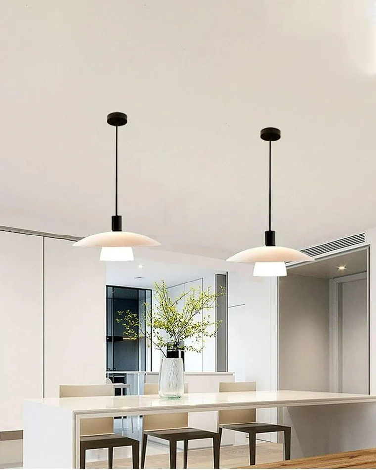 WOMO Milk Glass Shaded Pendant Light-WM2678 - Image 12