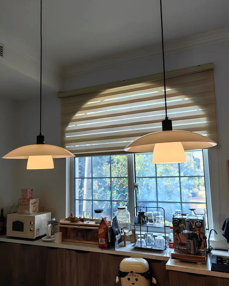 WOMO Milk Glass Shaded Pendant Light-WM2678 - Image 16