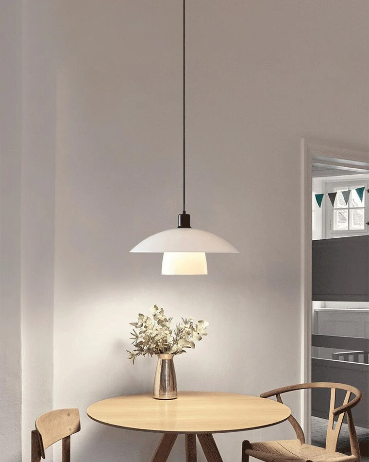 WOMO Milk Glass Shaded Pendant Light-WM2678 - Image 17
