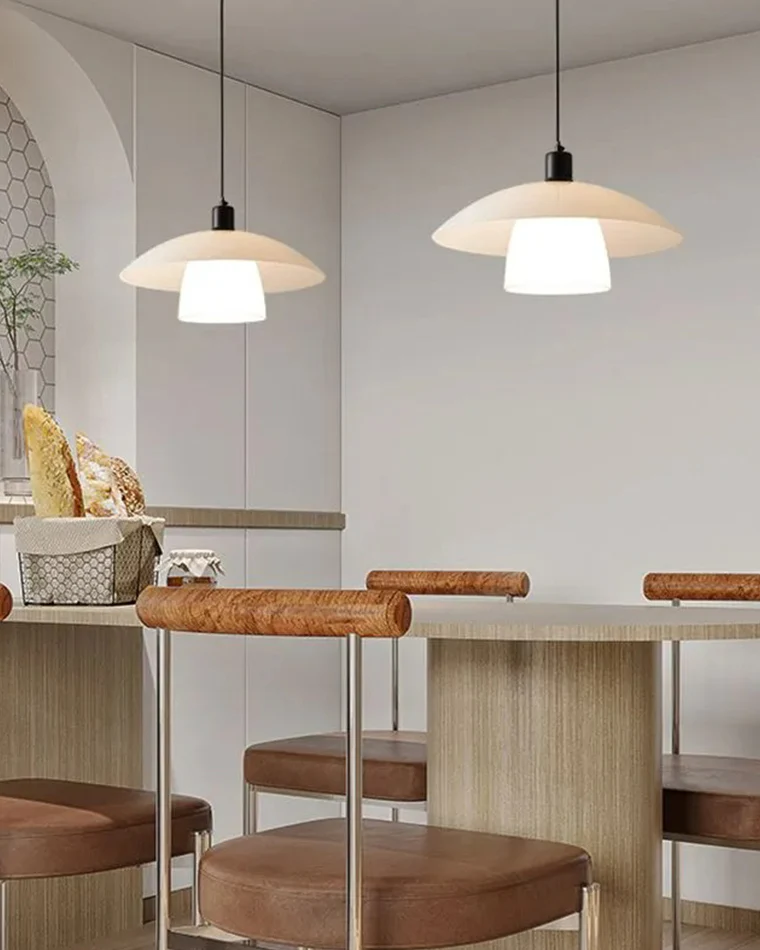 WOMO Milk Glass Shaded Pendant Light-WM2678 - Image 20