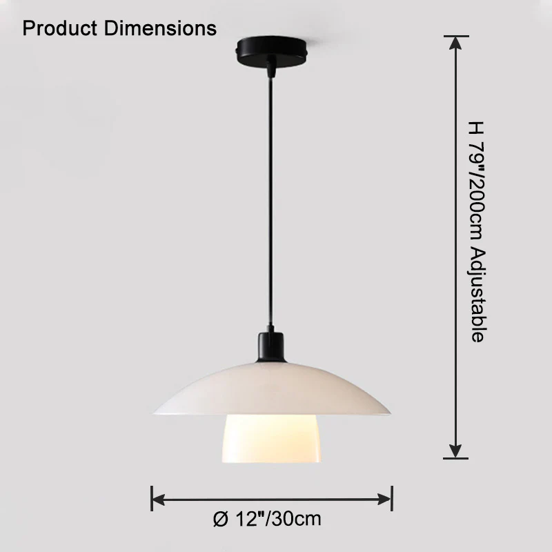 WOMO Milk Glass Shaded Pendant Light-WM2678 - Image 27