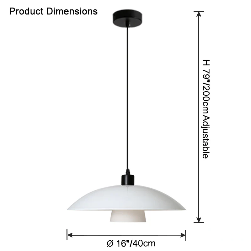 WOMO Milk Glass Shaded Pendant Light-WM2678 - Image 29