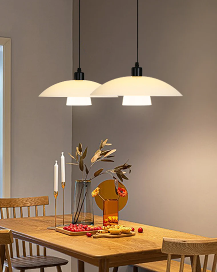 WOMO Milk Glass Shaded Pendant Light-WM2678 - Image 3