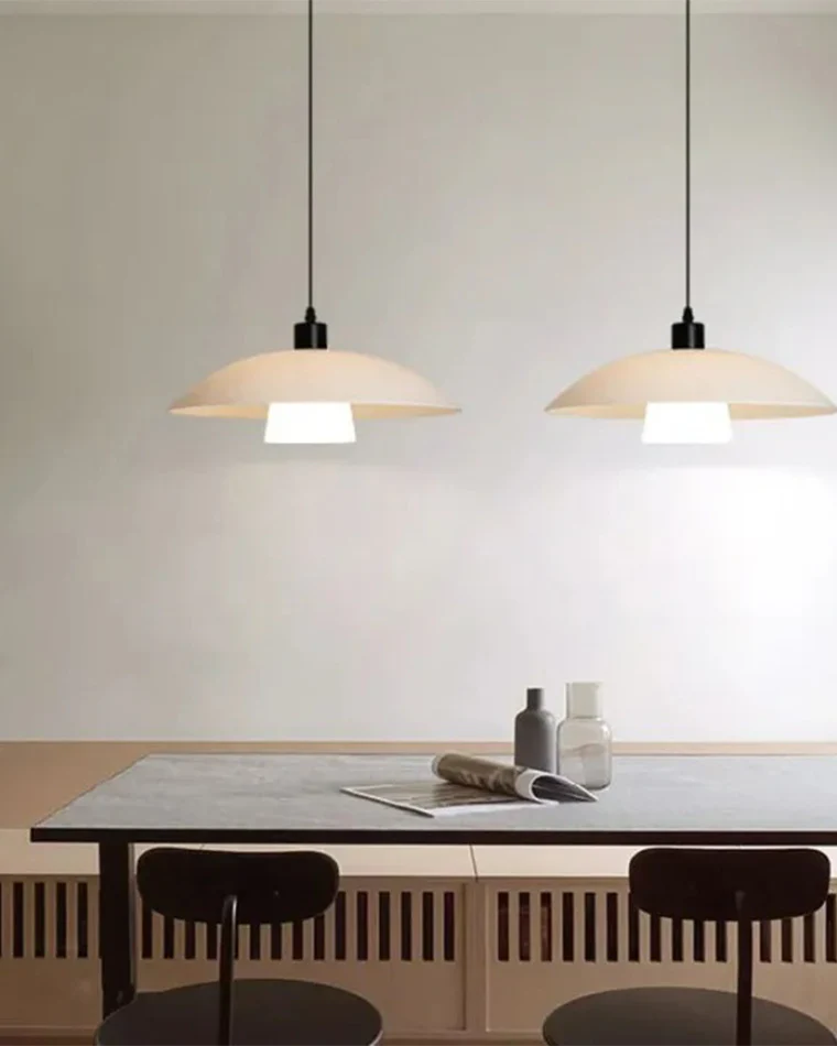 WOMO Milk Glass Shaded Pendant Light-WM2678 - Image 5