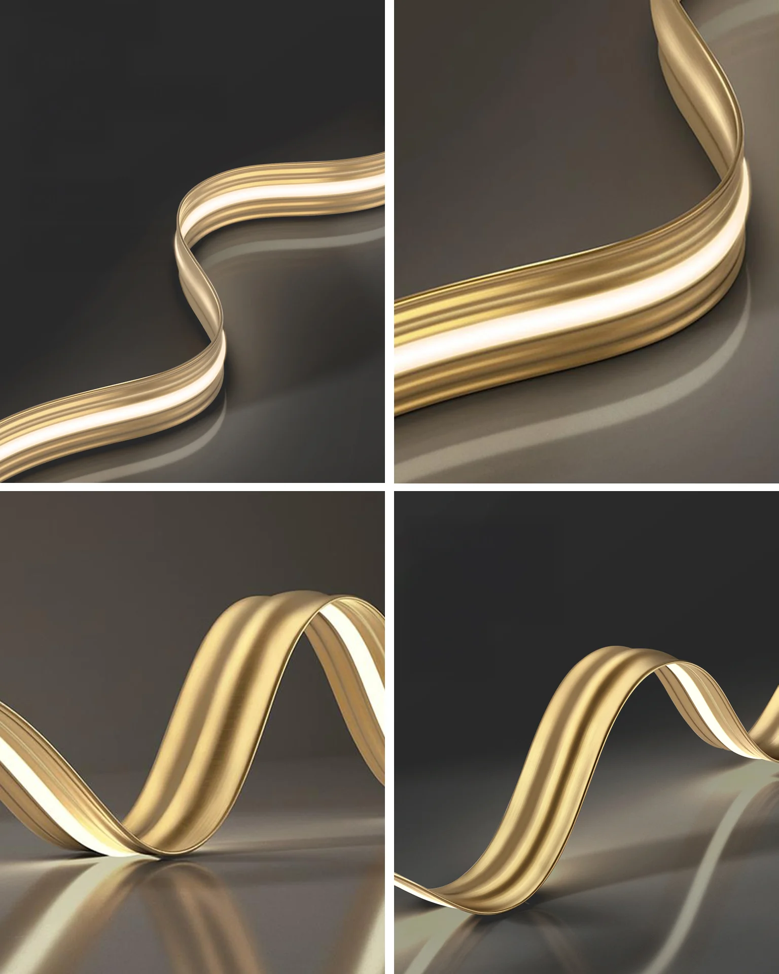 WOMO Minimalist Wavy Linear Pendant Light-WM2990 - Image 9