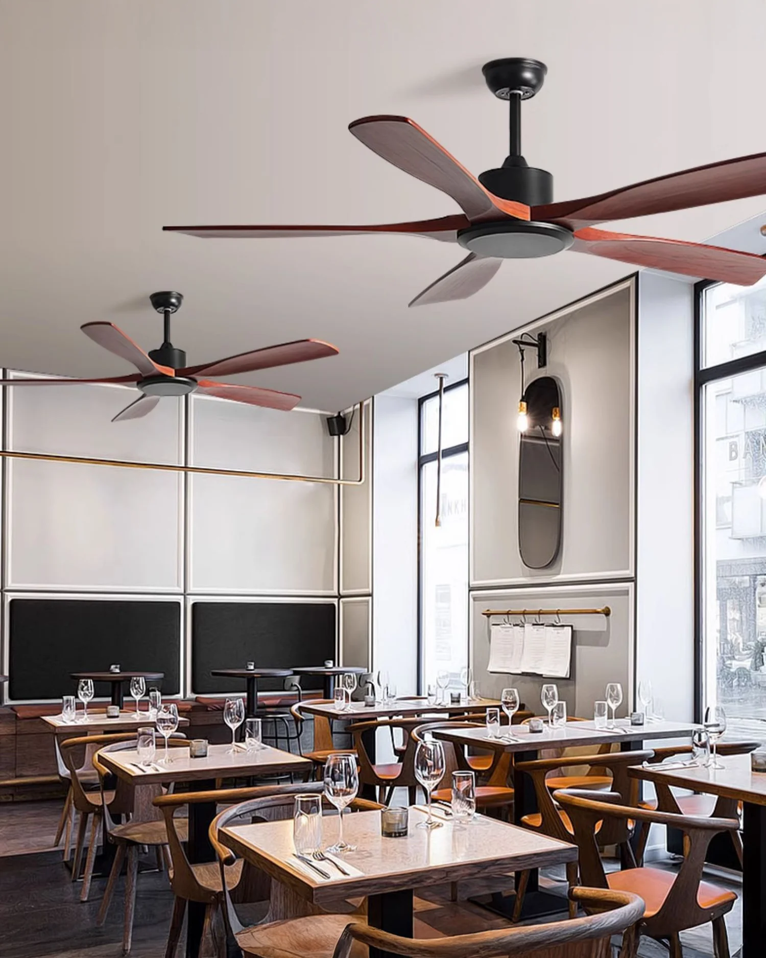 WOMO Modern 5 Wood Blade Ceiling Fan - WM5244 - Image 2