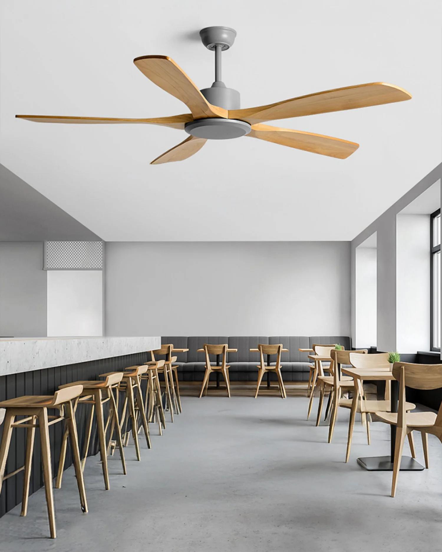 WOMO Modern 5 Wood Blade Ceiling Fan - WM5244 - Image 6