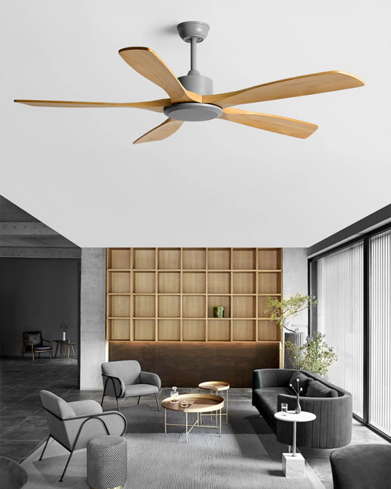 WOMO Modern 5 Wood Blade Ceiling Fan - WM5244 - Image 7