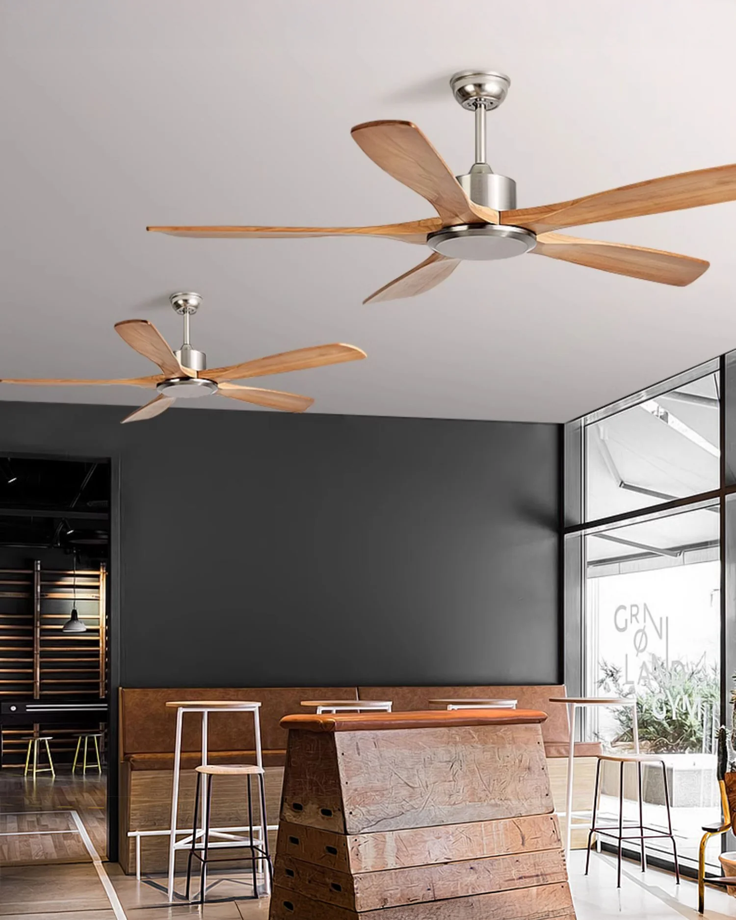 WOMO Modern 5 Wood Blade Ceiling Fan - WM5244 - Image 9