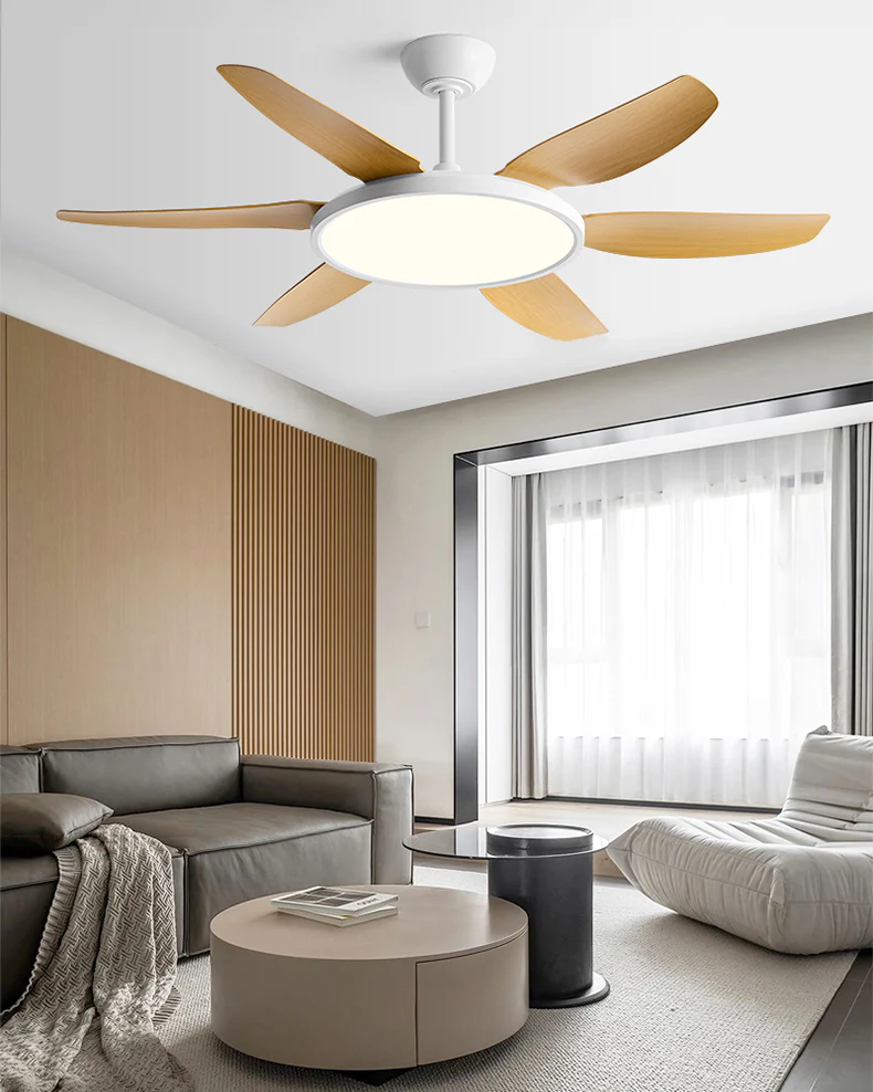 WOMO Modern 6 Blade Ceiling Fan Lamp - WM5238 - Image 2