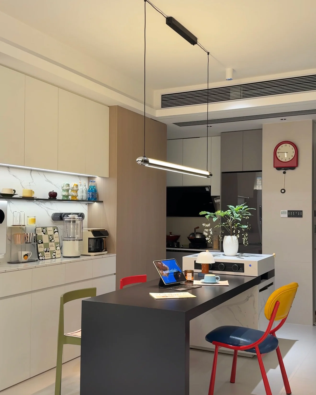 WOMO Modern Black Linear Pendant Light - WM3225 - Image 7