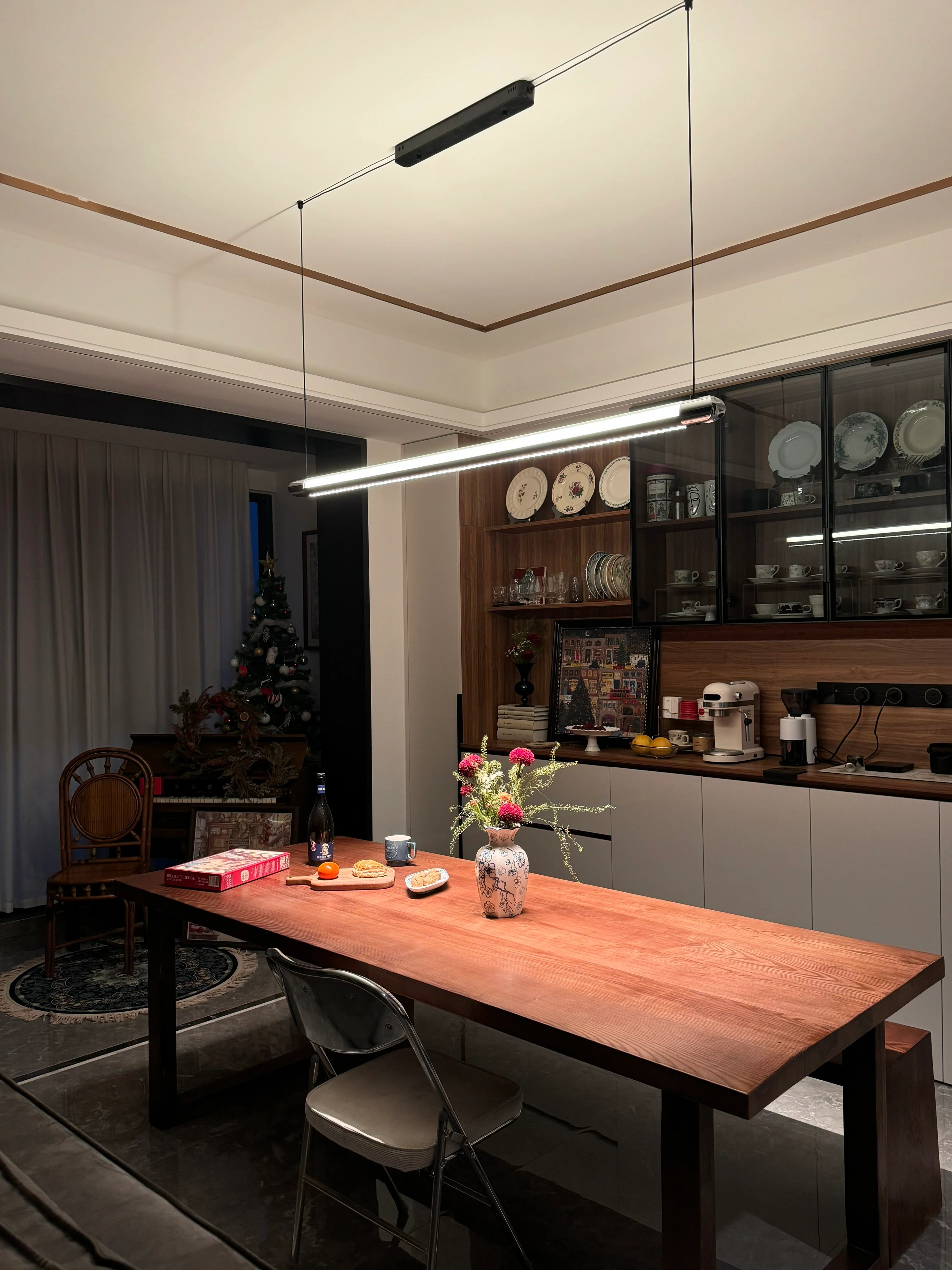 WOMO Modern Black Linear Pendant Light - WM3225 - Image 9