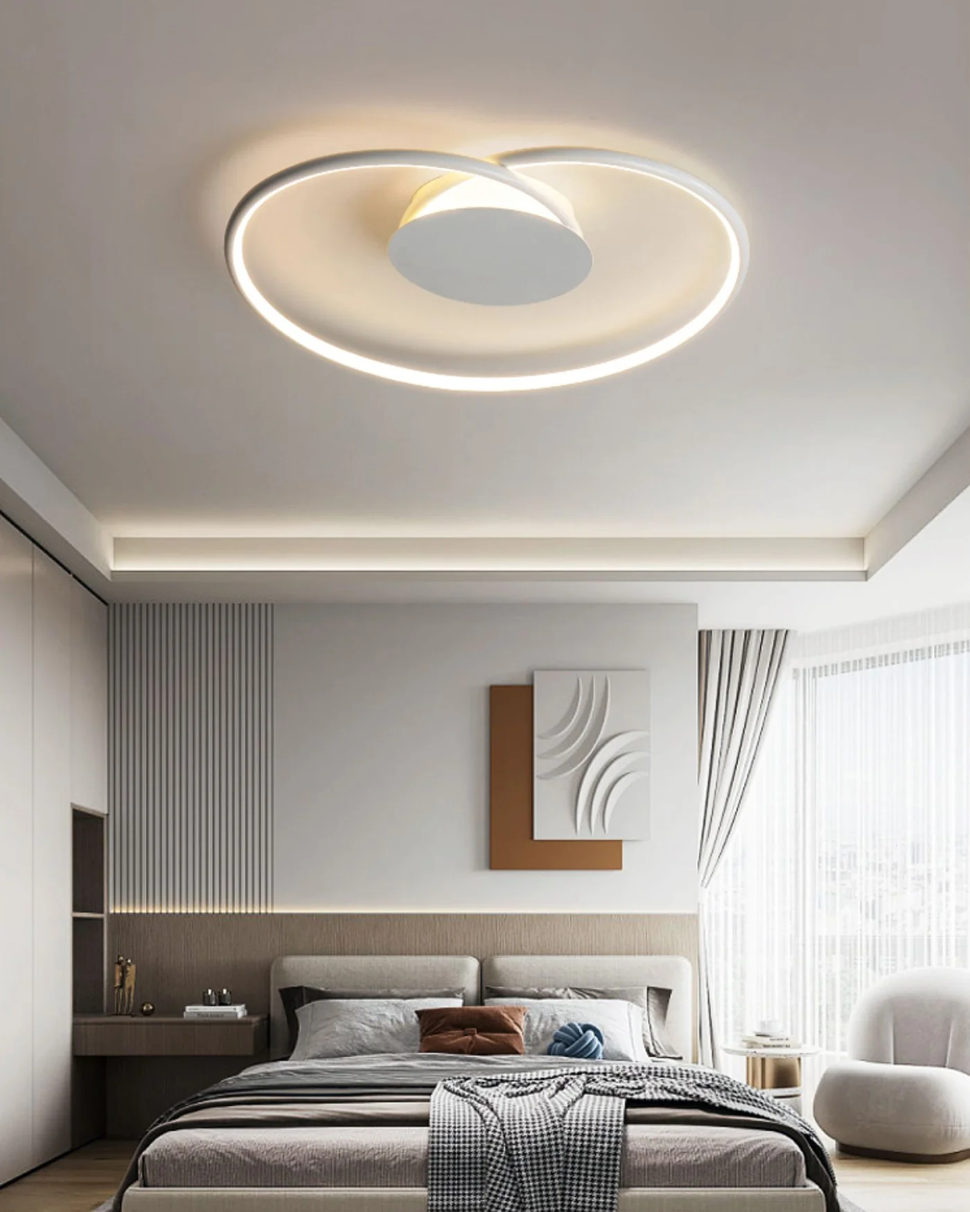 WOMO Heart LED Flush Mount Ceiling Light-WM1129 - Image 2