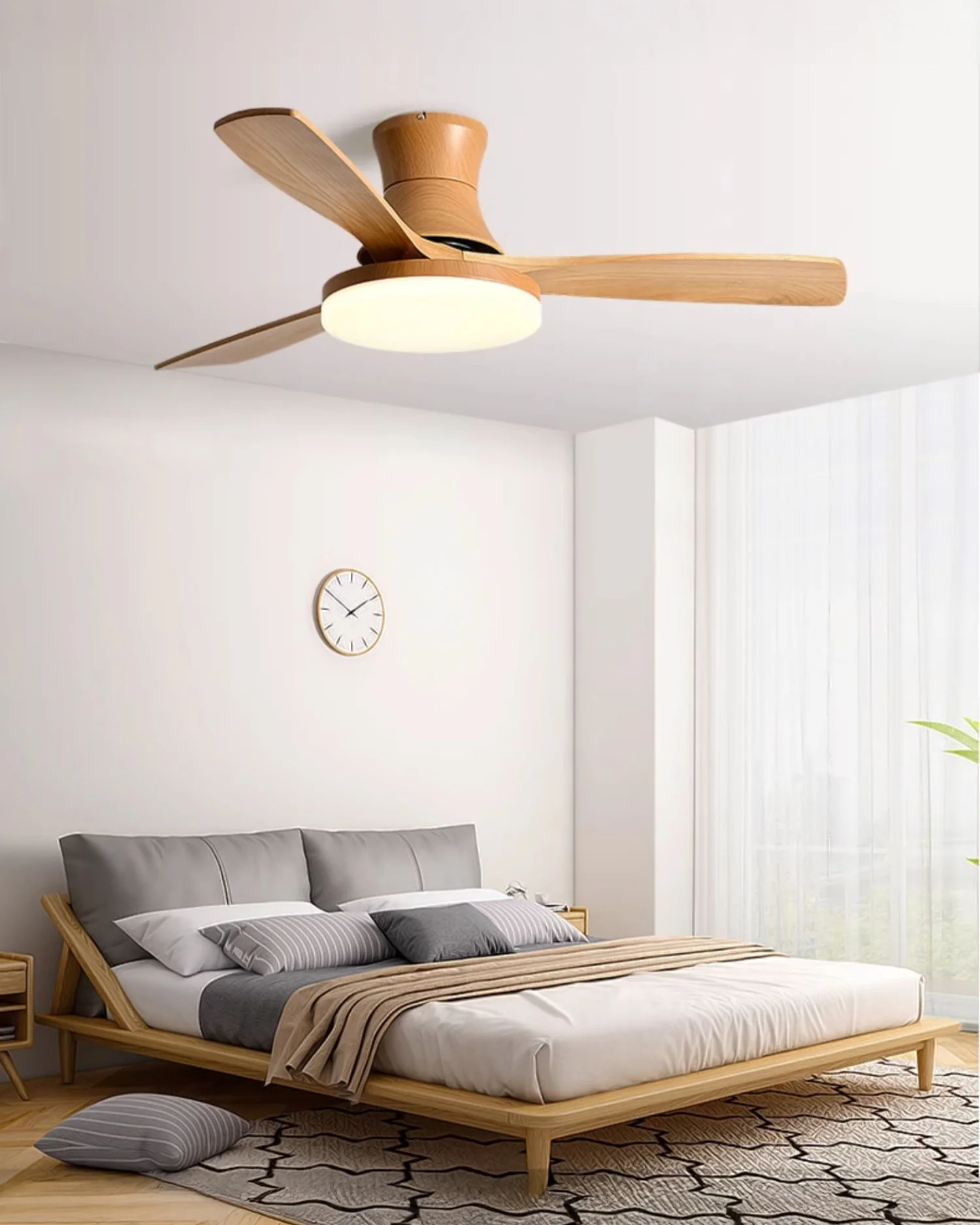 WOMO Modern Low Profile Ceiling Fan Lamp - WM5198 - Image 10