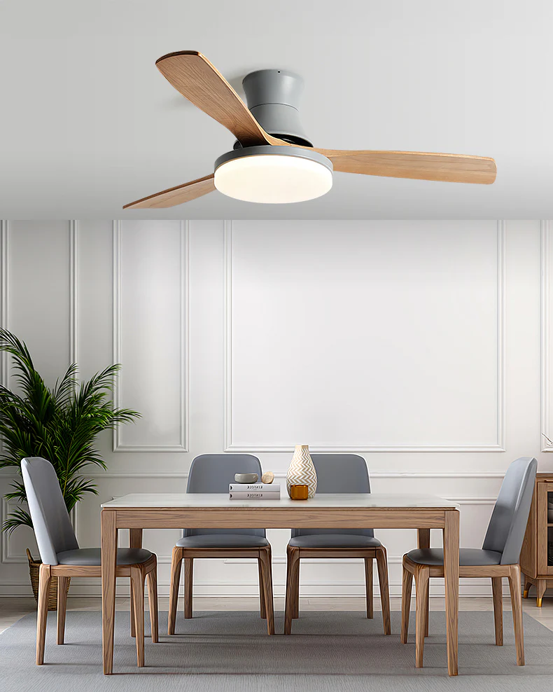 WOMO Modern Low Profile Ceiling Fan Lamp - WM5198 - Image 13