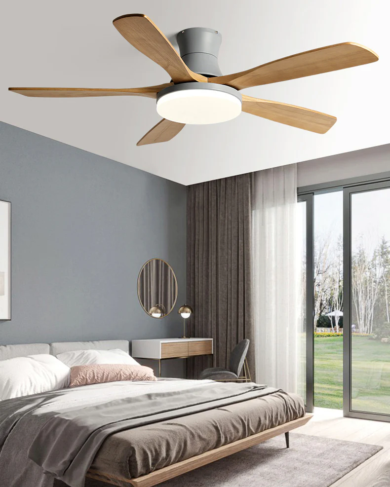 WOMO Modern Low Profile Ceiling Fan Lamp - WM5198 - Image 14