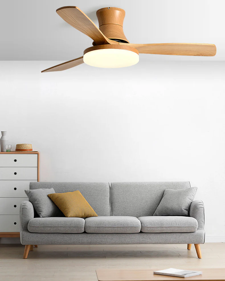 WOMO Modern Low Profile Ceiling Fan Lamp - WM5198 - Image 15
