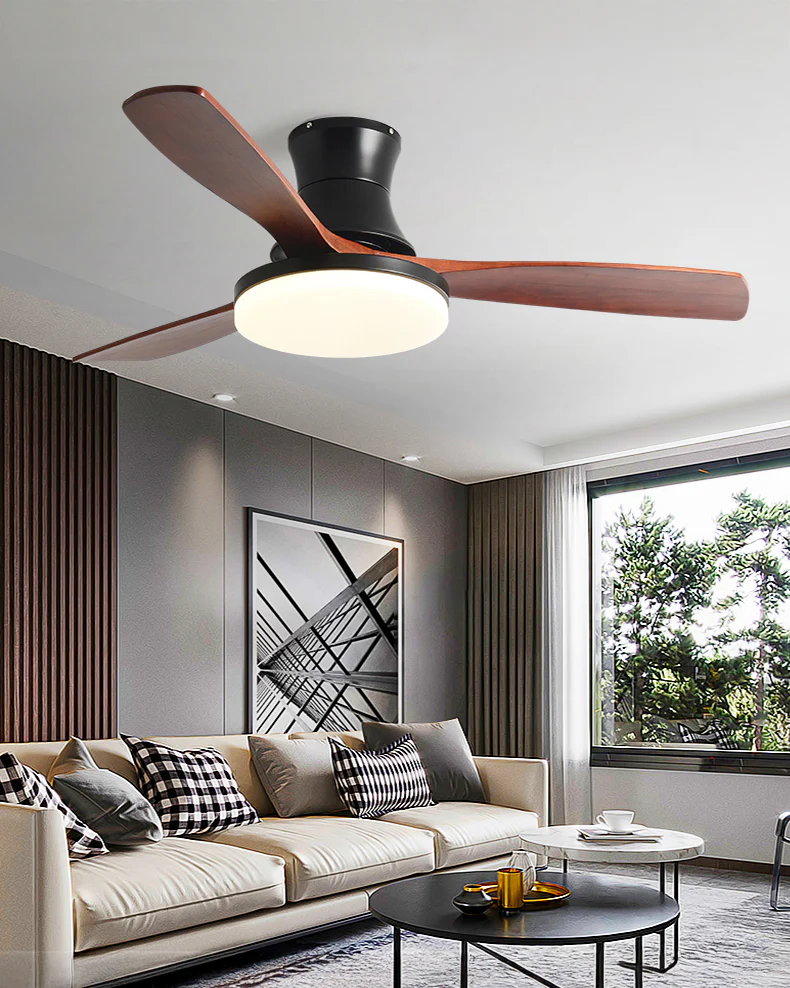 WOMO Modern Low Profile Ceiling Fan Lamp - WM5198 - Image 19