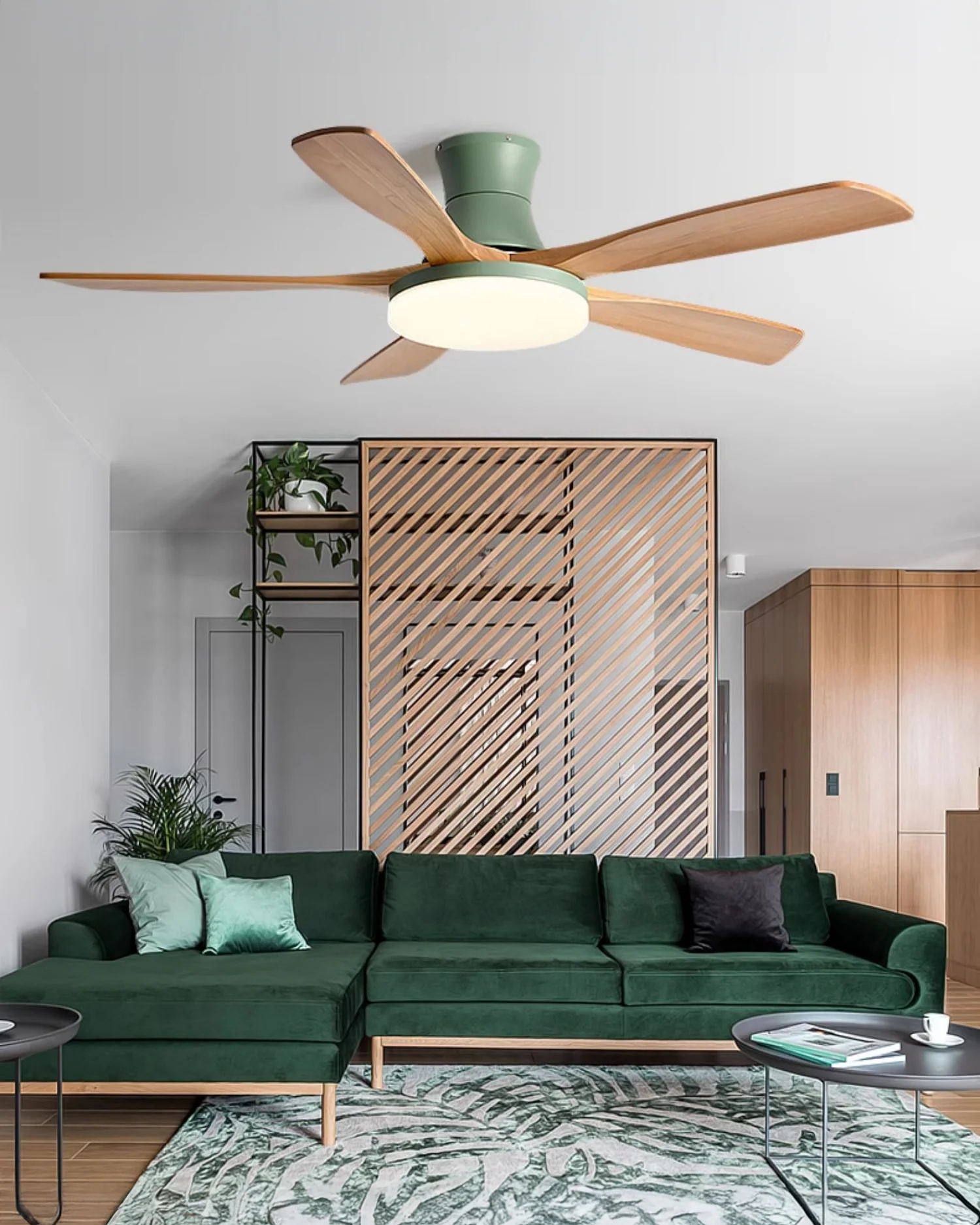 WOMO Modern Low Profile Ceiling Fan Lamp - WM5198 - Image 2