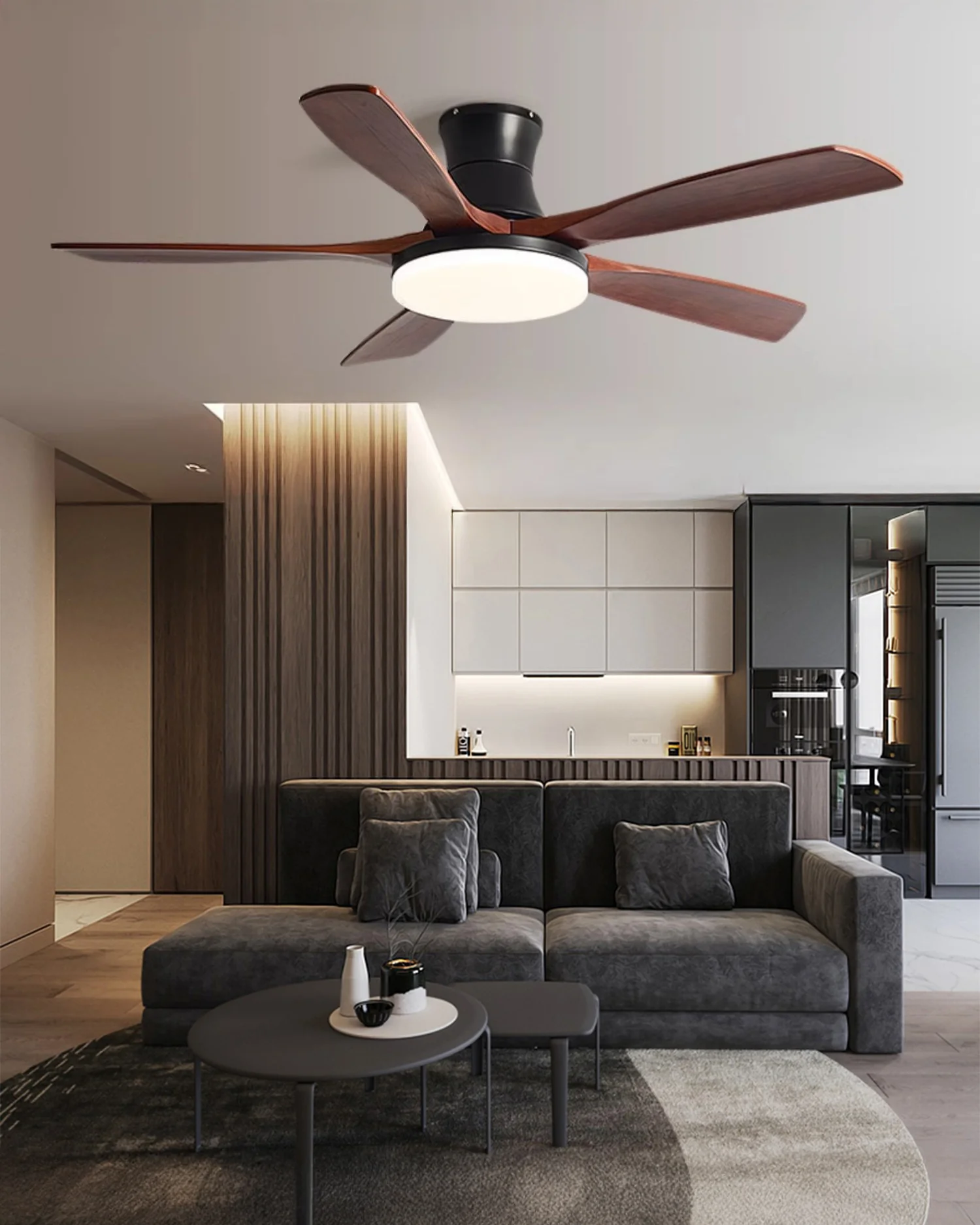 WOMO Modern Low Profile Ceiling Fan Lamp - WM5198 - Image 20
