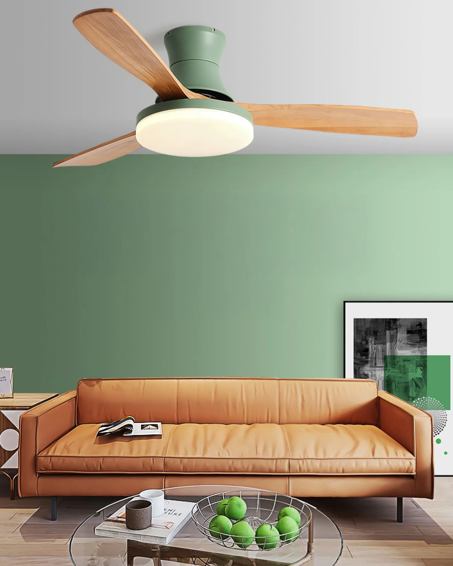 WOMO Modern Low Profile Ceiling Fan Lamp - WM5198 - Image 21