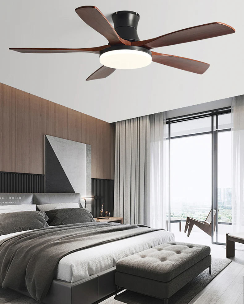 WOMO Modern Low Profile Ceiling Fan Lamp - WM5198 - Image 3