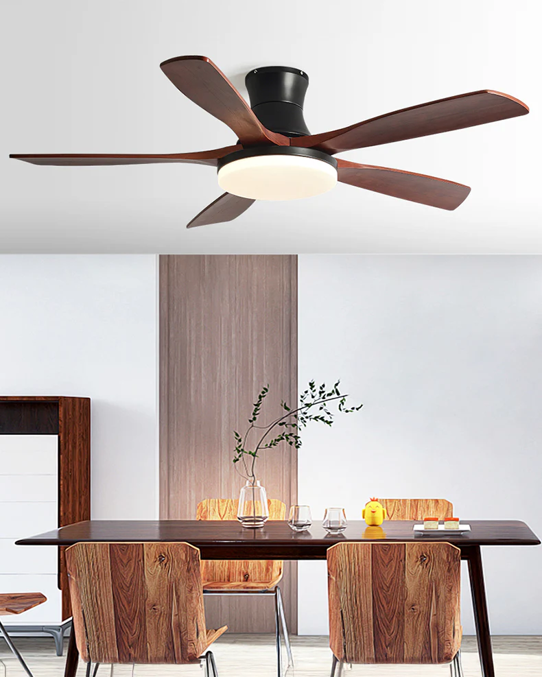 WOMO Modern Low Profile Ceiling Fan Lamp - WM5198 - Image 4